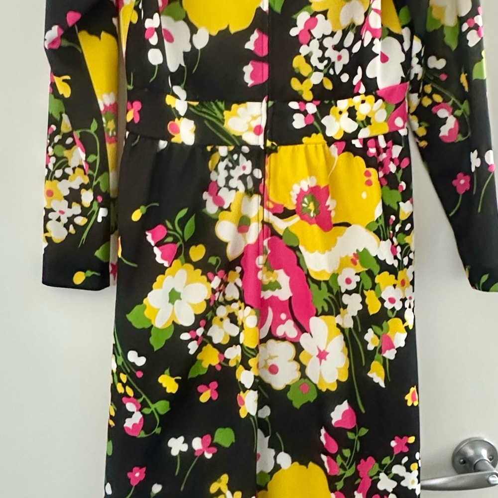 Floral Maxi Dress - Black, Yellow, Green, Pink